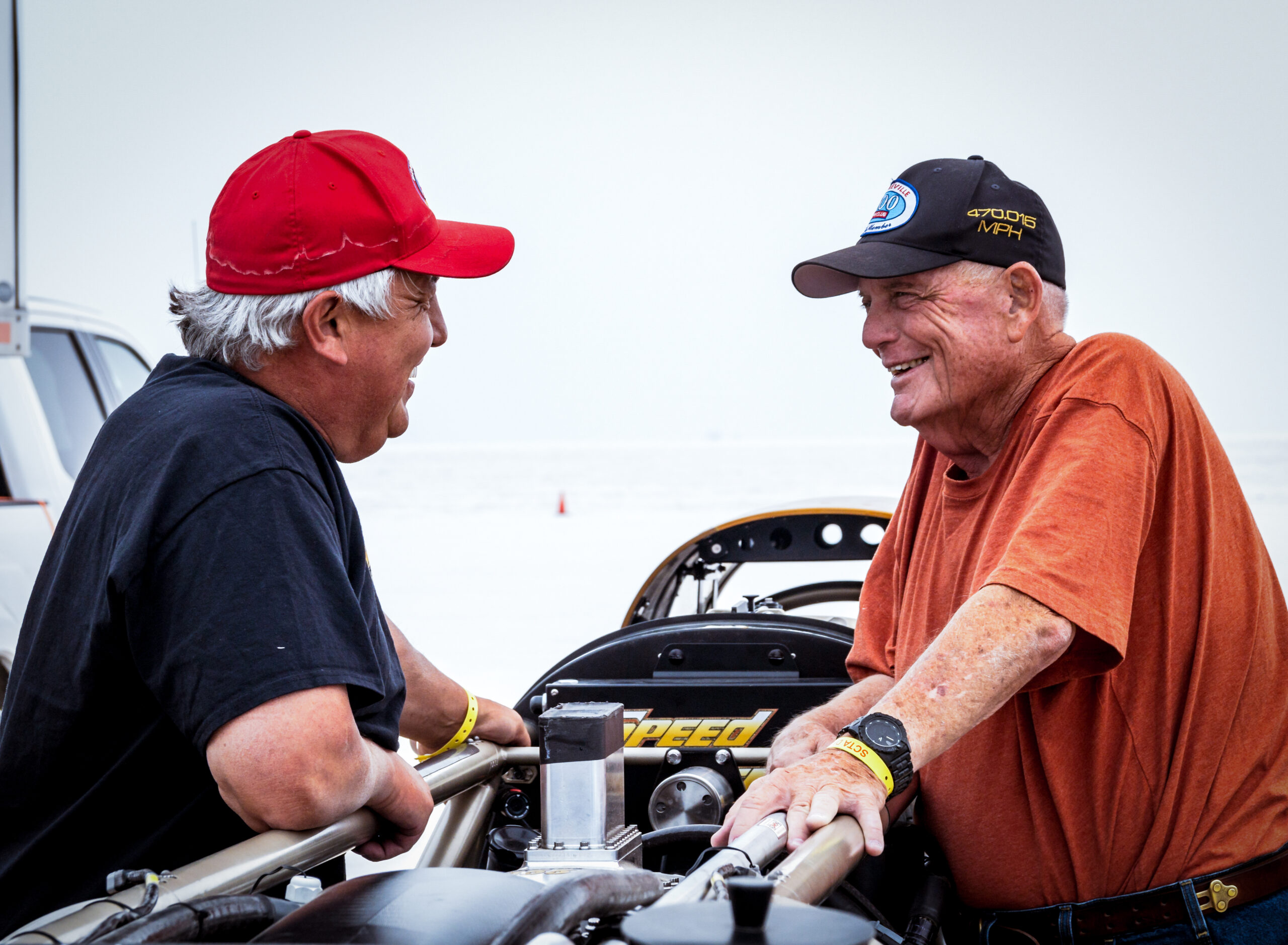 Chris at Bonneville with fellow racers